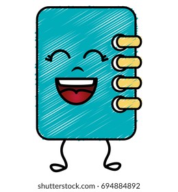 notebook school kawaii character