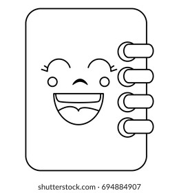 notebook school kawaii character