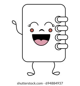 notebook school kawaii character