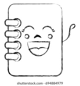 notebook school kawaii character
