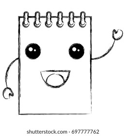 notebook school kawaii character