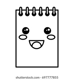 notebook school kawaii character