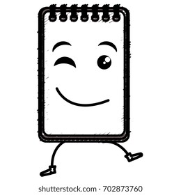 notebook school kawaii character