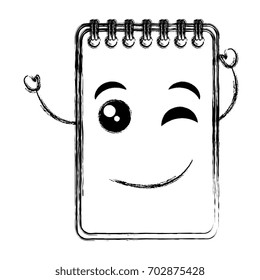 notebook school kawaii character