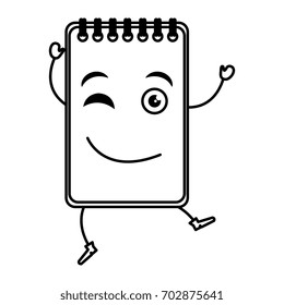 notebook school kawaii character