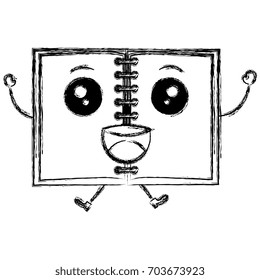 notebook school kawaii character