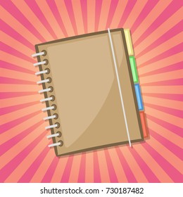 Notebook School Learning Object Vector Art Design