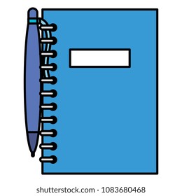 notebook school with pen