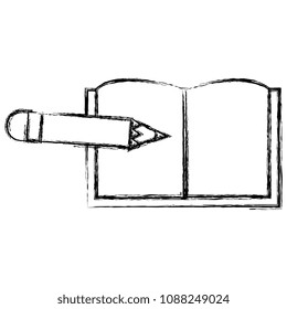 notebook school with pencil