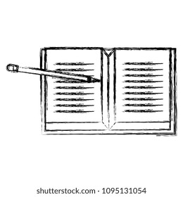 notebook school with pencil