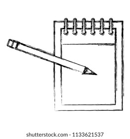 notebook school with pencil