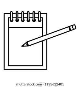 notebook school with pencil