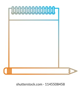 notebook school with pencil