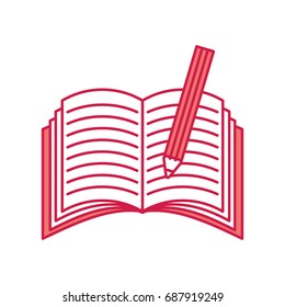 notebook school with pencil