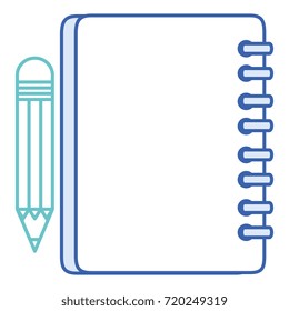 notebook school with pencil