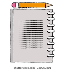 notebook school with pencil