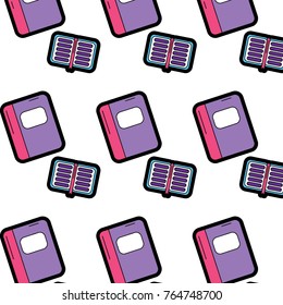 notebook school supplies pattern image 