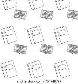 notebook school supplies pattern image 