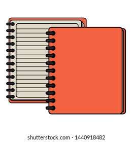 notebook school supply education icon