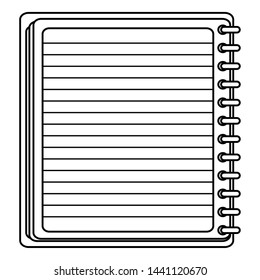 notebook school supply education icon