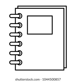 notebook school supply icon