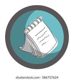notebook school supply icon