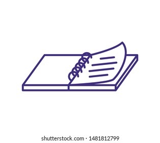 notebook school supply isolated icon