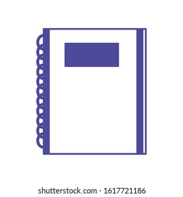 notebook school supply isolated icon vector illustration design