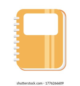 Notebook-Schulbedarf einzeln auf Symbolebene Vektorgrafik-Design