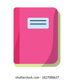 notebook school supply isolated icon vector illustration design