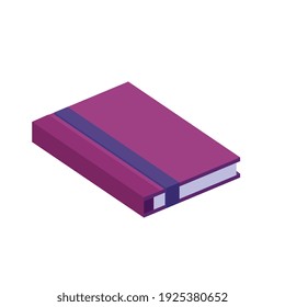 notebook school supply isometric icon vector illustration design