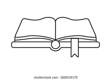 notebook school supply open isolated icon vector illustration design