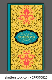 Notebook or Scrapbook or Congratulation Card design template. Vector illustration