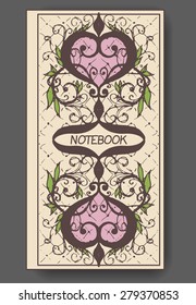 Notebook or Scrapbook or Congratulation Card design template. Vector illustration