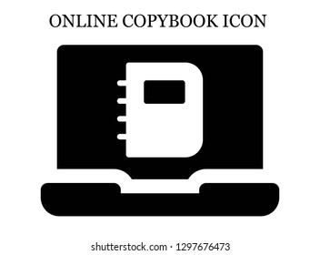 Notebook search icon. Editable Notebook search icon for web or mobile.