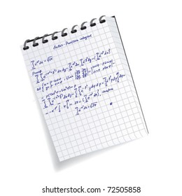 Notebook in a section with integral of Puassona
