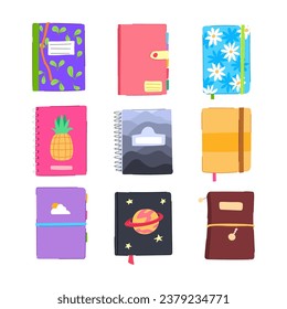 caricatura del juego de cuadernos. página de teclado, plantilla de hoja, signo de bloc de notas de portada de bloc de notas. ilustración vectorial de símbolo aislado