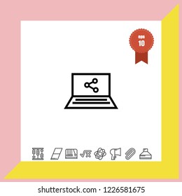 Notebook Share icon vector