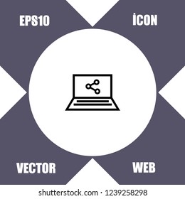Notebook Share icon vector