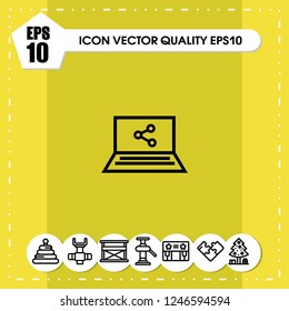 Notebook Share icon vector