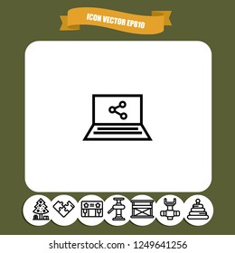 Notebook Share icon vector