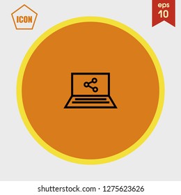 Notebook Share icon vector