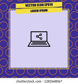 Notebook Share icon vector