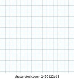 Notebook sheet blue checkered seamless pattern. Vector