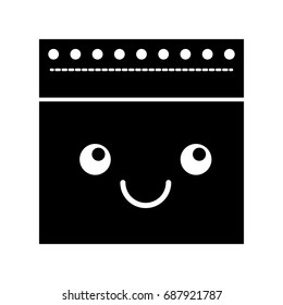 notebook sheet kawaii character