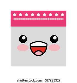 notebook sheet kawaii character