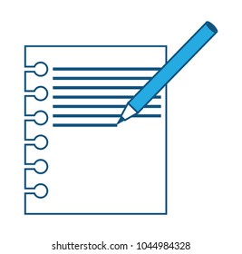 notebook sheet and pencil icon
