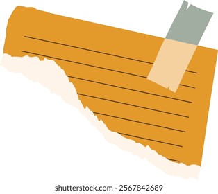 Notebook Sheet With Sticker Vector Illustration