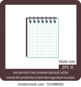 Notebook with sheets in a cage
