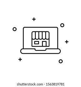Notebook shopping online icon. Element of shopping icon